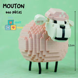 Nanobrick Nanobloc mini lego mouton rose