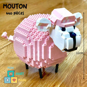 Nanobrick Nanobloc mini lego mouton rose